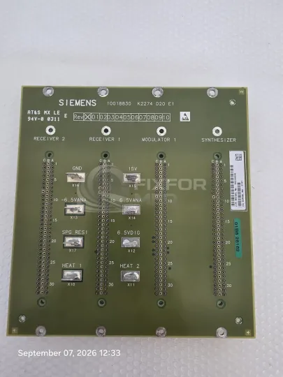 SIEMENS 10018830 BACKPLANE RFSU D20 - repuesto de imagen médica MRI parts, imagen 1