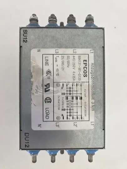 SIEMENS B84131-M1-G135 EMI Line filter 250/440V 35A - repuesto de imagen médica, imagen 1