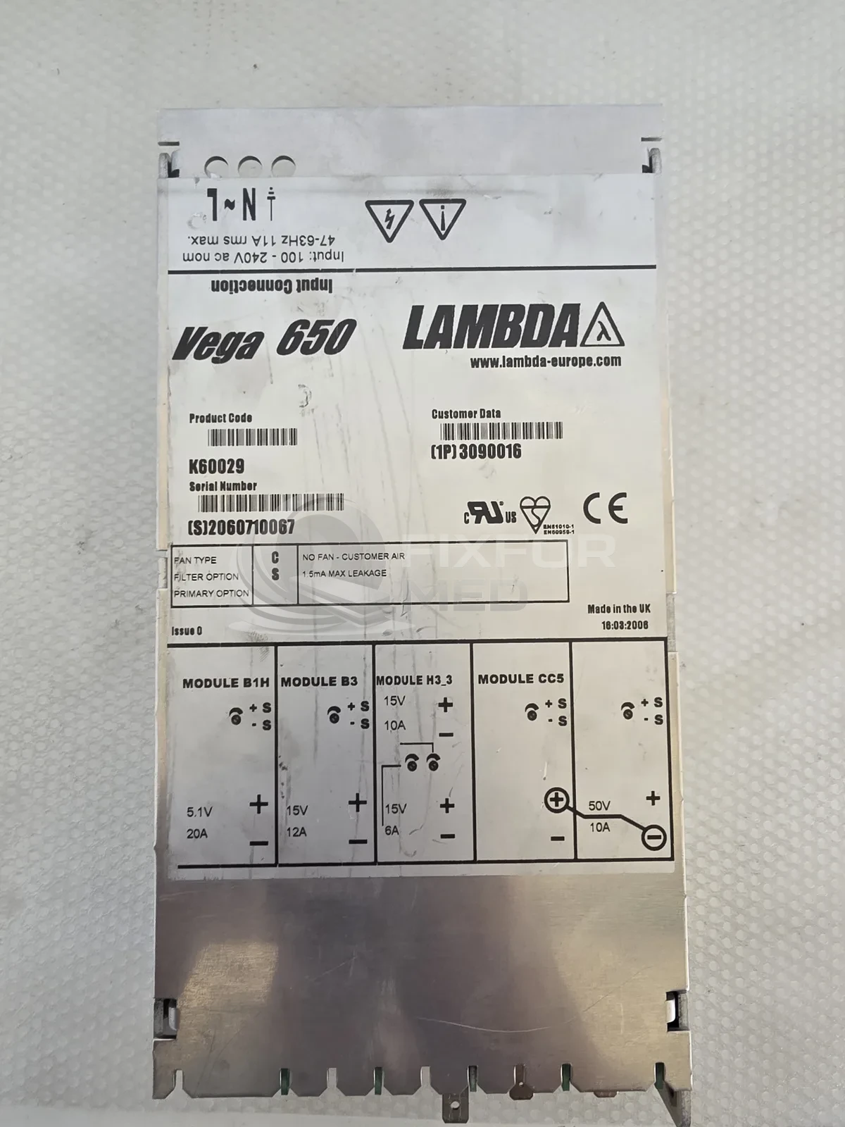 VEGA 650 - PN K60029 / 03815391